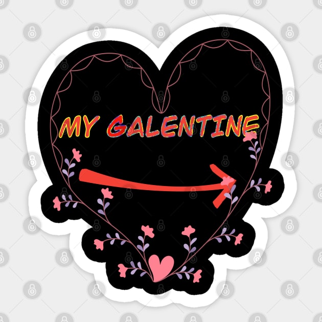 Galentines day and Valentine’s Day Sticker by sailorsam1805